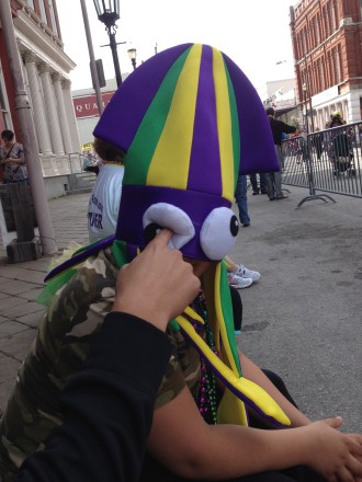 Goofing around at the Galveston Mardi Gras