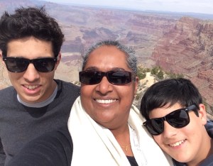 Asha and her teenaged sons