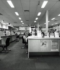 All licensing centres seem to have food ground into the carpet